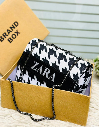 Houndstooth Crossbody Handbag