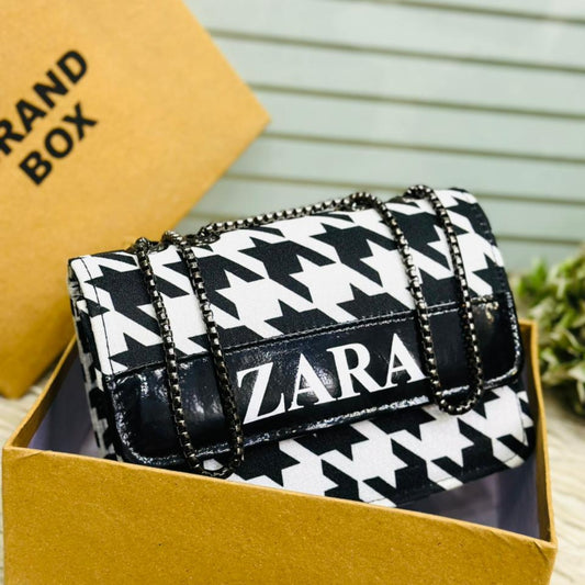 Houndstooth Crossbody Handbag