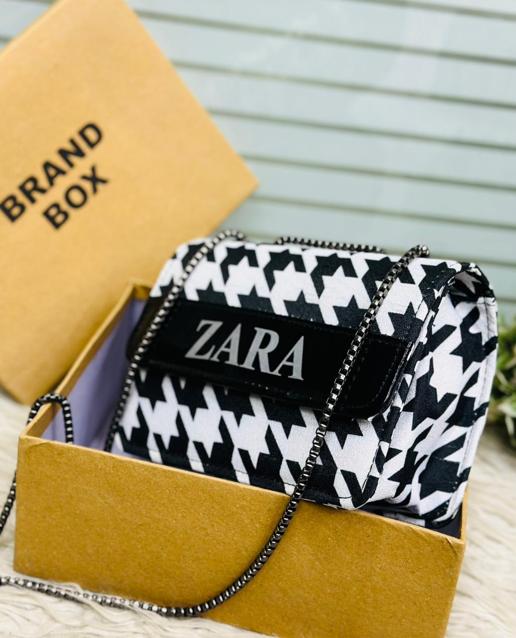 Houndstooth Crossbody Handbag