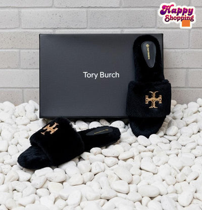 Tory Burch Fur Slippers (New Arrival)